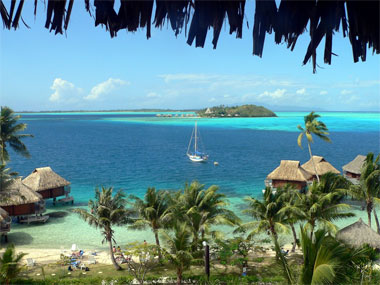 Moana at anchor in Bora Bora