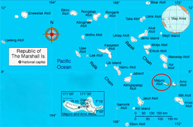 Map of the Marshall Islands