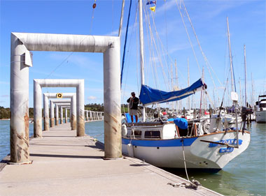 Moana at the Q dock in Opua